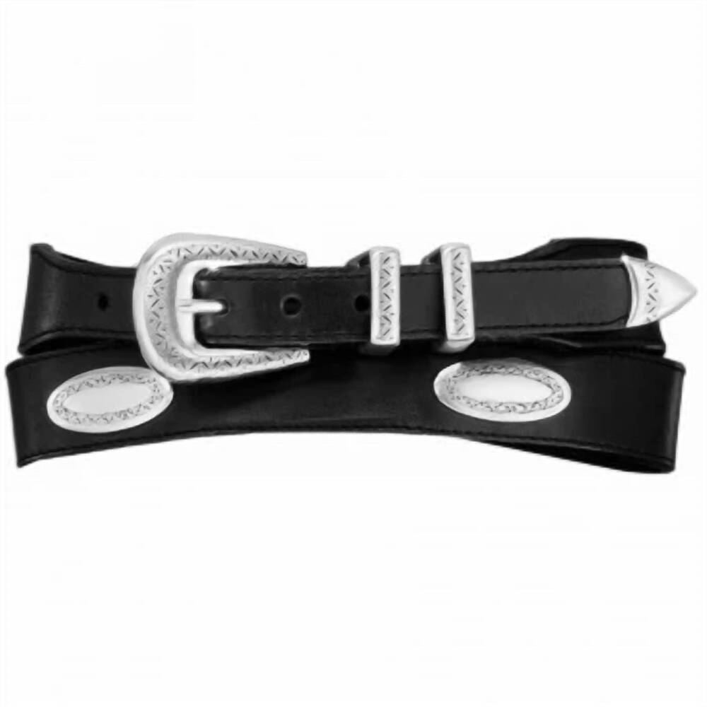 NEW LEEGIN men's taper ornament belt in black